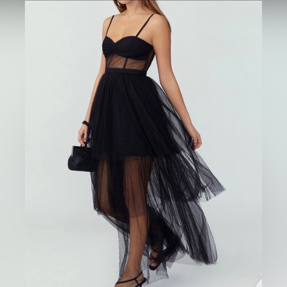 Black Corset Tiered Dress